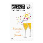 311-Champagne Toast Sticker postage
