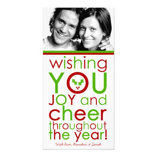 311-Cheer All Year! (with holly) Personalized Photo Card