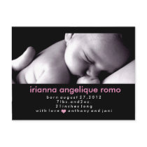 311-CHIC BABY GIRL ANNOUNCEMENT postcards by Jill311 311-CHIC BABY GIRL ANNOUNCEMENT postcards