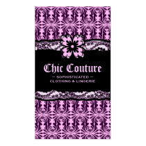 311-CHIC COUTURE LACE DEEP PURPLE SWIRLS business cards by Jill311 311-CHIC COUTURE LACE DEEP PURPLE SWIRLS business cards