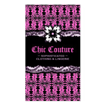 311-CHIC COUTURE LACE PINK SWIRLS BUSINESS CARDS