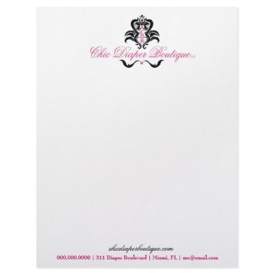 311-Chic Diaper Boutique - EXCLUSIVE Letterhead Template by Jill311