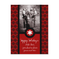 311-CHRISTMAS CARD WITH SNOWFLAKE postcards