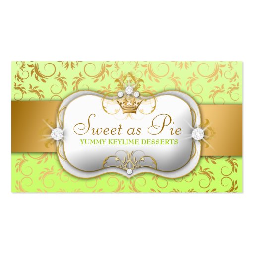 311-Ciao Bella Golden Divine Keylime Business Card Templates