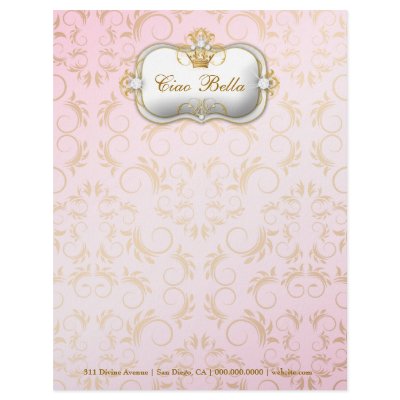 311-Ciao Bella Golden Divine Letterhead by Jill311