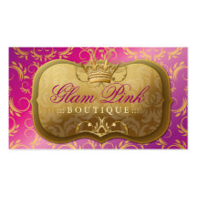 311 Ciao Bella Golden Divine Pink Pout Business Card Templates