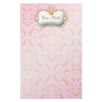 311-Ciao Bella Golden Divine Pink Stationery by Jill311