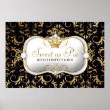 311-Ciao Bella Golden Divine Rich Black Canvas Posters