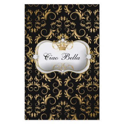 311-Ciao Bella Golden Divine Rich Black Personalized Flyer by Jill311