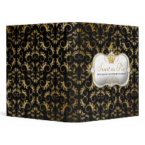 311-Ciao Bella Golden Divine Rich Black Smaller 3 Ring Binder