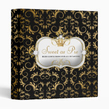 311-Ciao Bella Golden Divine Rich Black Smaller 3 Ring Binder