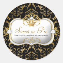 311-Ciao Bella Golden Divine Rich Black Round Sticker
