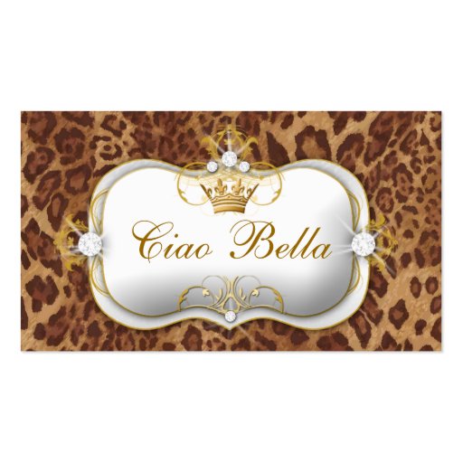 311 Ciao Bella Leopard Business Card (front side)