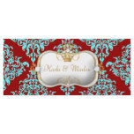 311 Ciao Bella Lovey Dovey Damask Wedding Program Personalized Rack Card