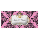 311 Ciao Bella Lovey Dovey Damask Wedding Program Personalized Rack Card