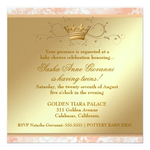 311 Ciao Bella "Peaches & Cream" Vintage Chic Invites