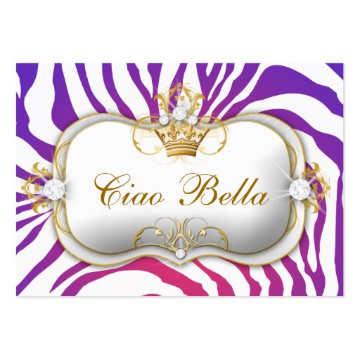 311-Ciao Bella Purple Fade Appointment Card Business Card (front side)