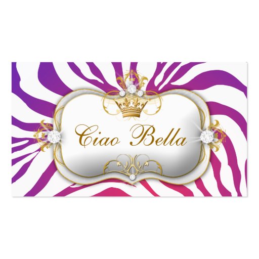 311-Ciao Bella Purple Fade Business Card (front side)