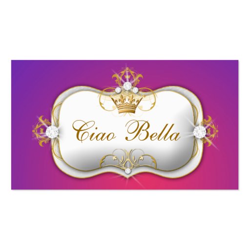 311 Ciao Bella Purple Fade Business Card Template (front side)