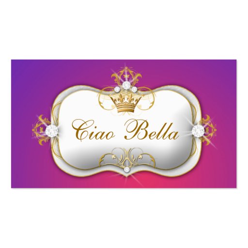 311-Ciao Bella Purple Fade Business Card Template