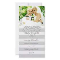 311-Classic Gray Nautical Mile Thank You photo cards