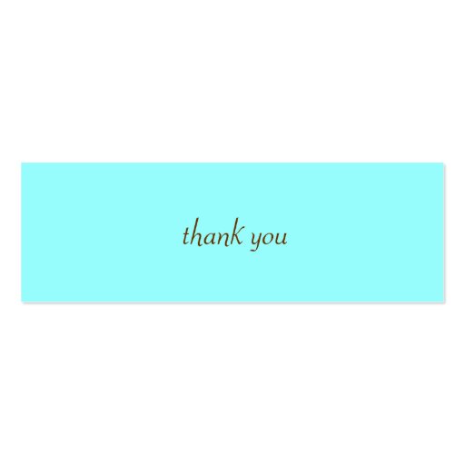311-Coastal Seaturtle Thank you Turquoise Business Card Template (back side)