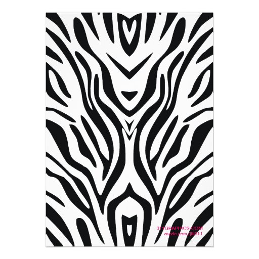 311 Cocktails & Lingerie Zebra Personalized Invite