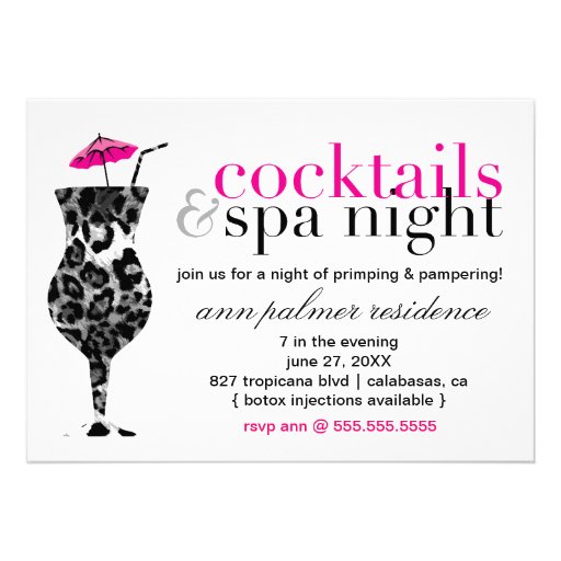 311 Cocktails & Spa Custom Invite