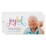 311 Colorful Joyful Christmas Card Customized Photo Card