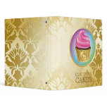 311 Couture Cakes Golden Damask Shimmer Vinyl Binder