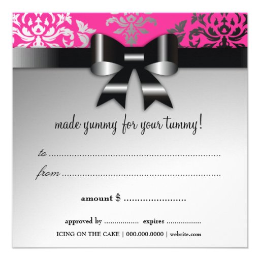 311 Couture Gâteaux Gift Certificate Multi Invite