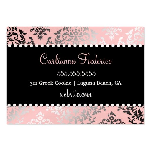 311 Couture Gâteaux Premium Pearl Paper Business Card Templates (back side)