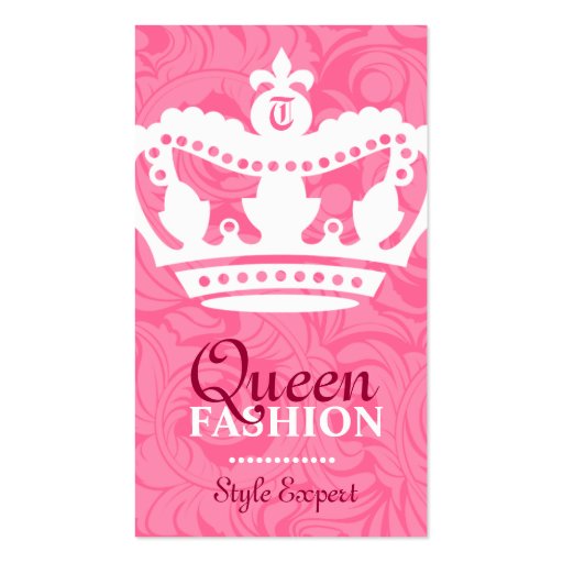 311-Crown Couture Monogram Business Cards (front side)