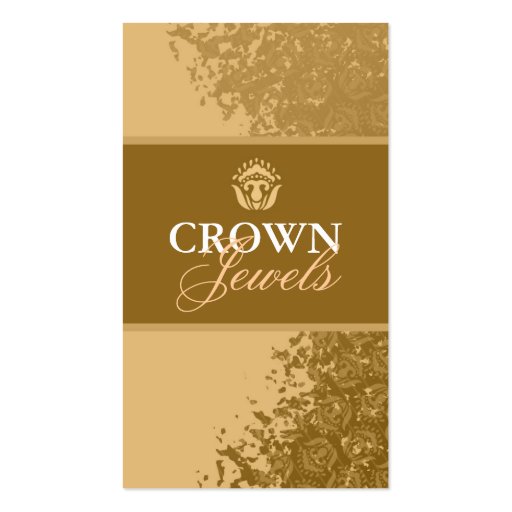 311 CROWN JEWELS GOLD BUSINESS CARD TEMPLATE