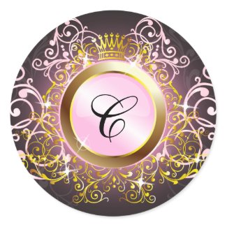 311 Crowning Moment Pink Radiance Round Stickers