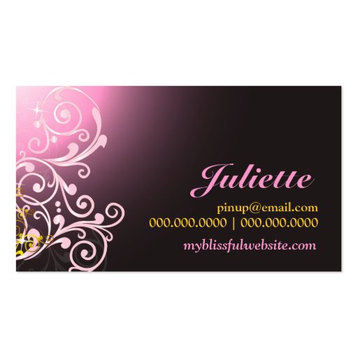311 Crowning Moment Radiance Business Card Template (back side)