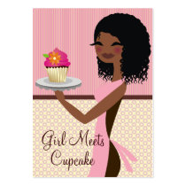 311 Cupcake Cutie - African American Pink business cards