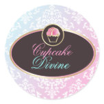 311-Cupcake Divine Dreamy Damask Sticker