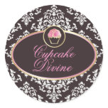311-Cupcake Divine Solid Damask Sticker