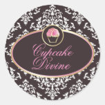 311-Cupcake Divine Solid Damask Sticker