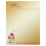 311-Cupcake Paradise Monogram Personalized Letterhead
