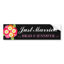 311-CUSTOMIZABLE JUST MARRIED bumper stickers by Jill311 311-CUSTOMIZABLE JUST MARRIED bumper stickers
