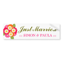 311-CUSTOMIZABLE JUST MARRIED bumper stickers by Jill311 311-CUSTOMIZABLE JUST MARRIED bumper stickers