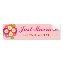 311-CUSTOMIZABLE JUST MARRIED bumper stickers by Jill311 311-CUSTOMIZABLE JUST MARRIED bumper stickers