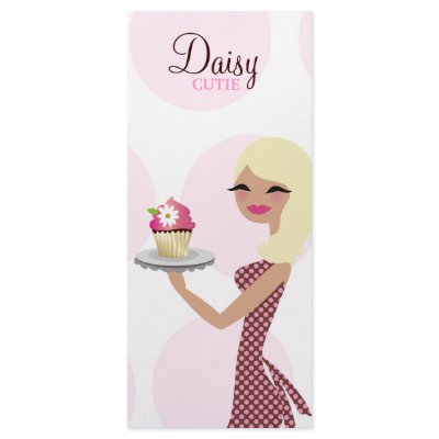 311-Daisy Cupcake Cutie | Wavy Blonde Full Color Rack Card by Jill311