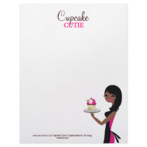 311 Daisy the Cupcake Cutie African American Letterhead Template