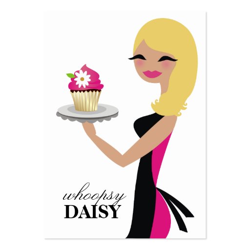 311 Daisy the Cupcake Cutie African Blonde Business Card Template (front side)