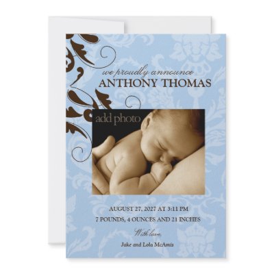 311-Damask Baby Boy Invite by Jill311