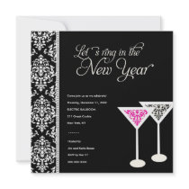 311-Damask Glass 2 | New Years Eve invitations