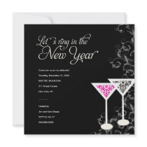 311-Damask Glass | New Years Eve invitations